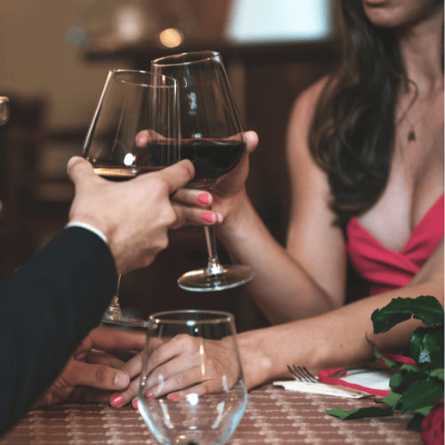 Couple sharing a toast
